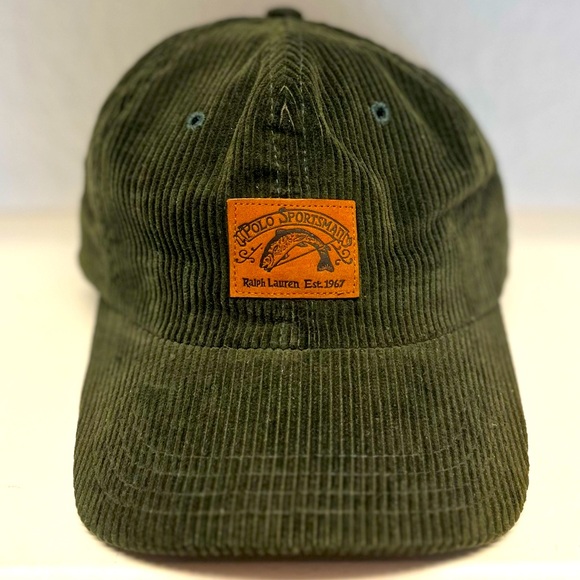 ‼️SOLD‼️ Vintage Polo Ralph Lauren Leather Logo Sportsman Trout Hat - Picture 1 of 12